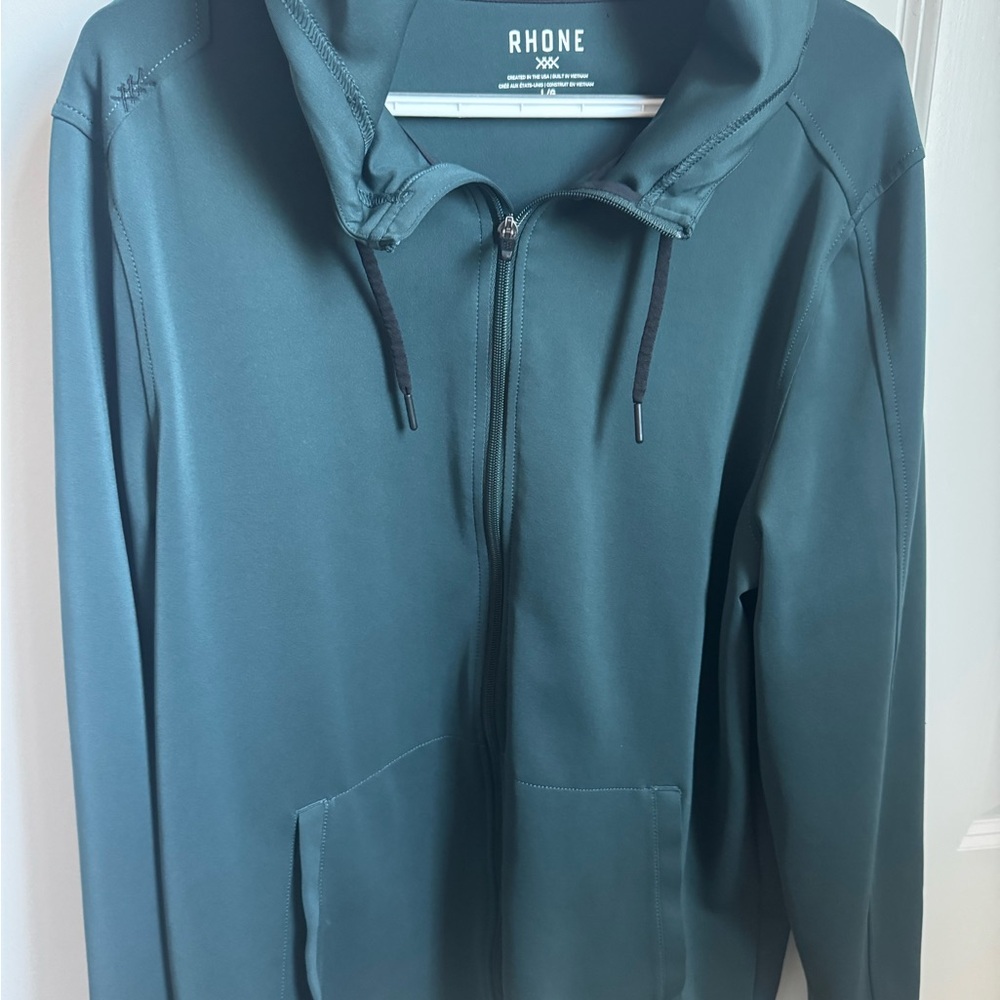 Rhone Green Full-Zip Hoodie